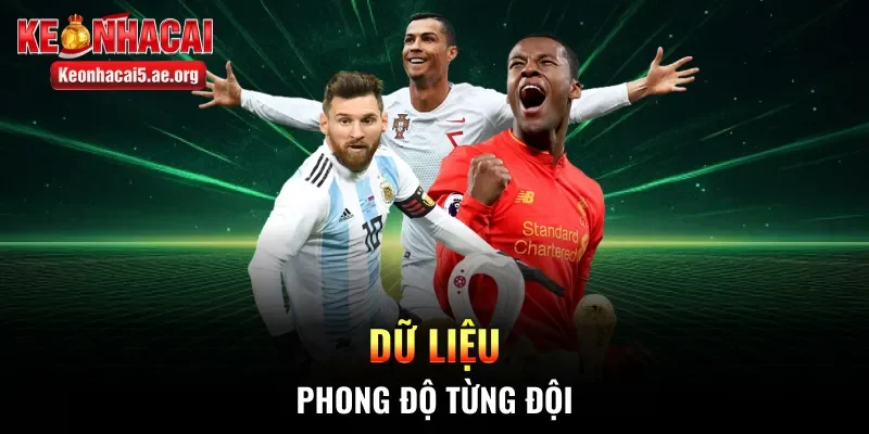 Dữ liệu phong độ từng đội